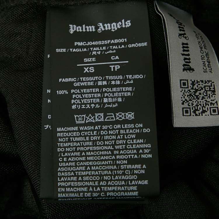 Pre Owned Palm Angels Black Logo Print Crepe Sweatpants XS 