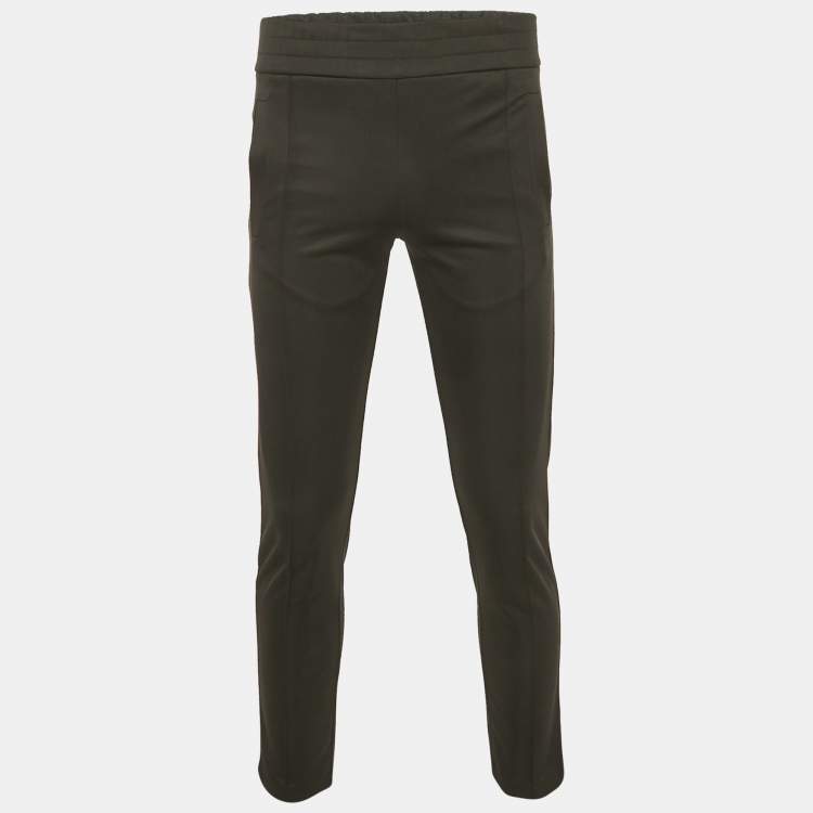 Pre Owned Palm Angels Black Logo Print Crepe Sweatpants XS 