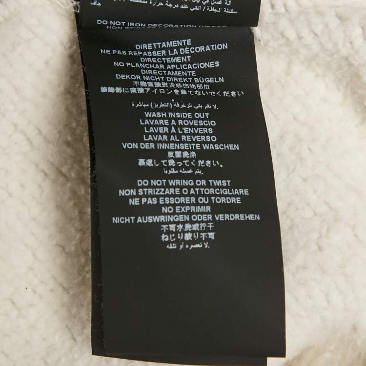 Pre Owned Palm Angels Grey Logo Print Cotton Hoodie XL