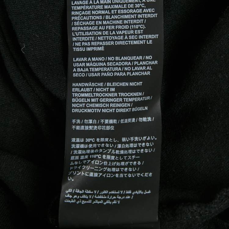 Pre Owned Palm Angels Black Logo Print Jersey Long Sleeve T-Shirt S