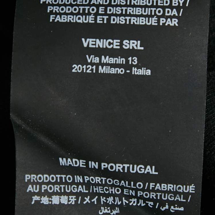 Pre Owned Palm Angels Black Logo Print Jersey Long Sleeve T-Shirt S