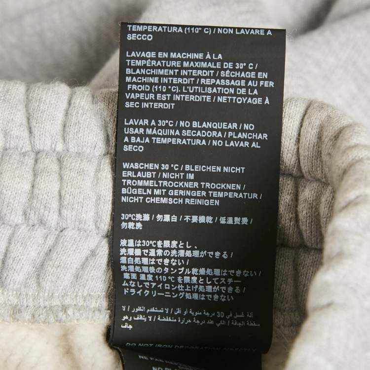 Pre Owned Palm Angels Grey Bandana Applique Cotton Joggers XS