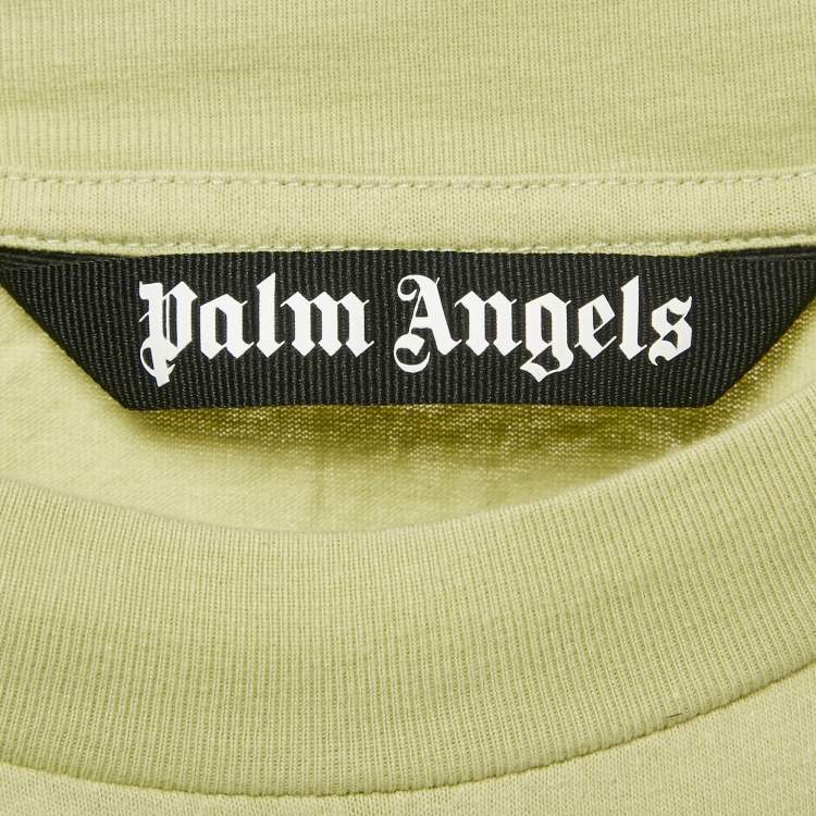 Pre Owned Palm Angels Green Teddy Print Jersey Crewneck T-Shirt XXL