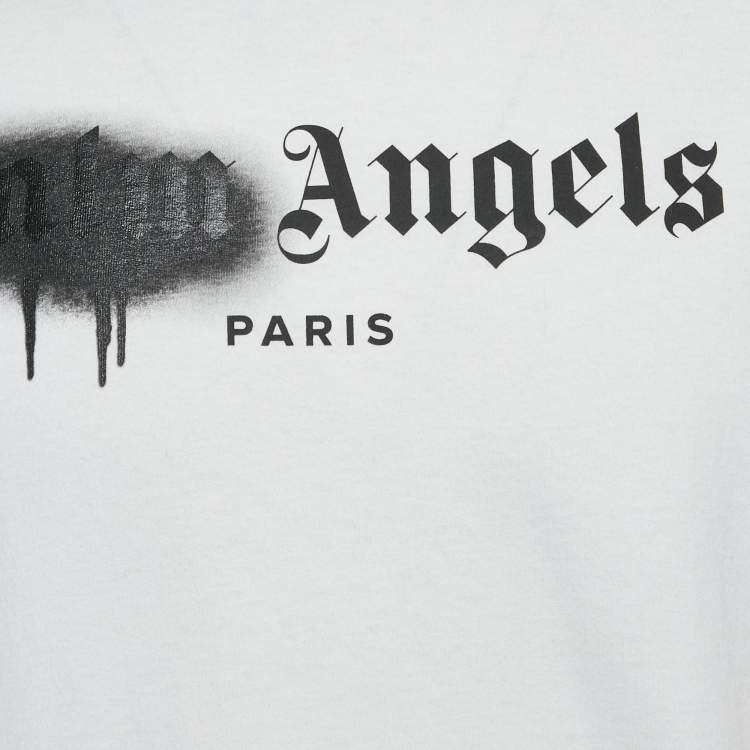 Pre Owned Palm Angels Palm Angels Paris Sprayed Logo T-shirt L