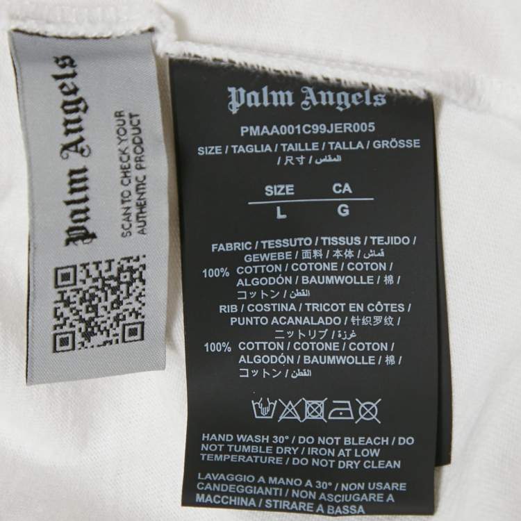 Pre Owned Palm Angels Palm Angels Paris Sprayed Logo T-shirt L