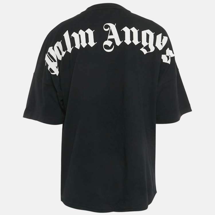 مملوكة مسبقًا Palm Angels Black Logo Print Jersey T-Shirt XL