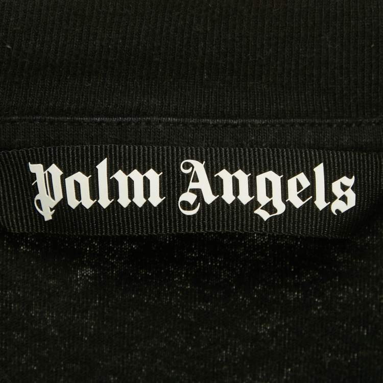 مملوكة مسبقًا Palm Angels Black Logo Print Jersey T-Shirt XL