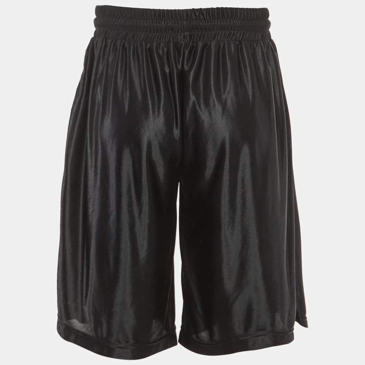 Pre Owned Palm Angels Black Logo Print Jersey Shorts XL