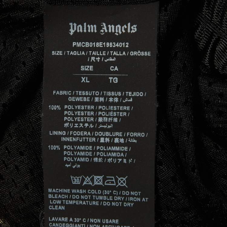Pre Owned Palm Angels Black Logo Print Jersey Shorts XL
