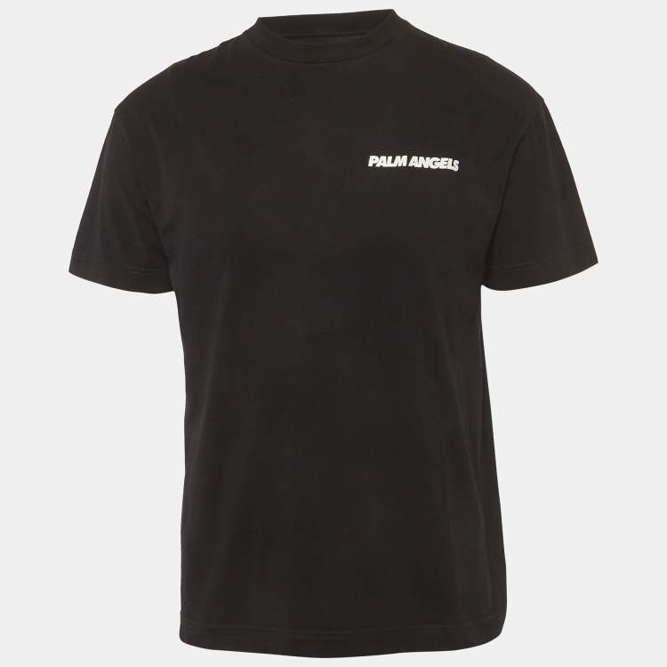 Pre Owned Palm Angels Black Back Printed Cotton T-Shirt M