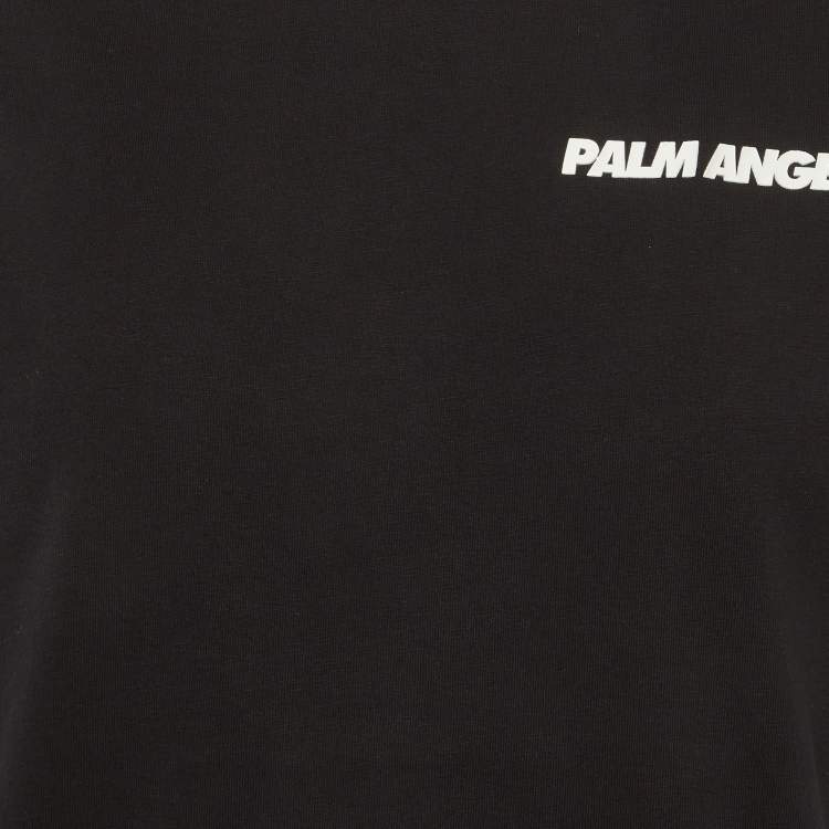 Pre Owned Palm Angels Black Back Printed Cotton T-Shirt M
