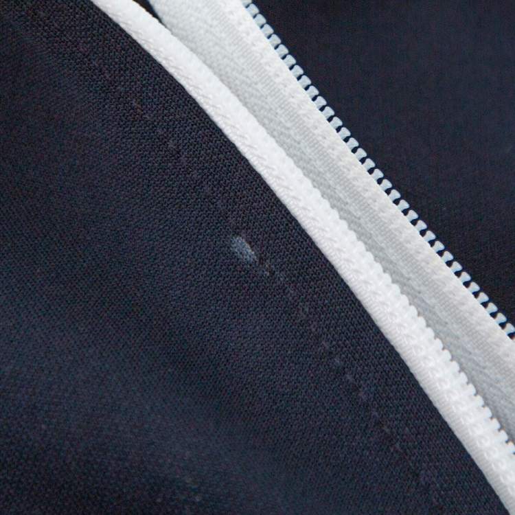Pre Owned Palm Angels Navy Blue Jersey Contrast Trim Detail  Track Jacket M