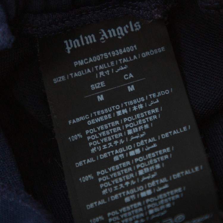Pre Owned Palm Angels Navy Blue Jersey Side Stripe Detail Track Pants M