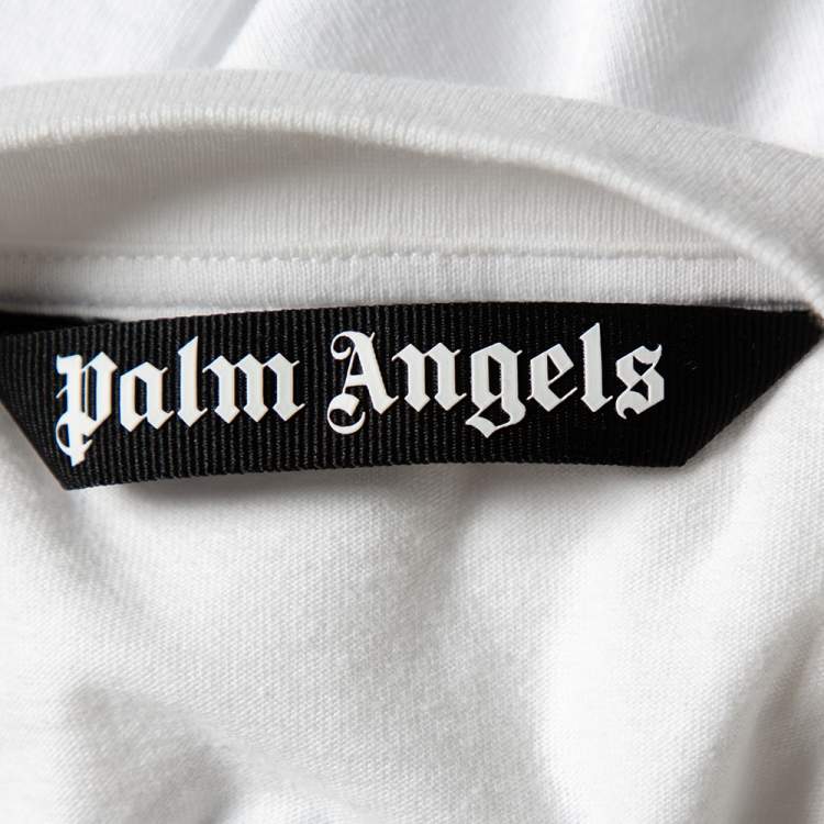 Pre Owned Palm Angels White Cotton Classic Logo Oversized T-Shirt XXL