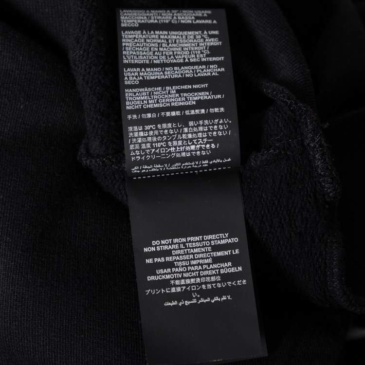 Pre Owned Palm Angels Black Cotton Logo Printed Hoodie M