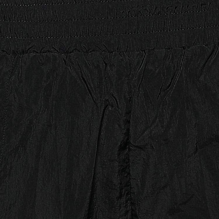 Pre Owned Palm Angels Black Logo Printed Synthetic Joggers L