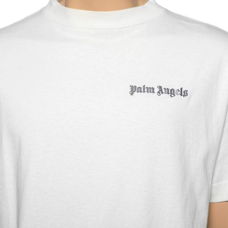 Pre Owned Palm Angels Light Mint Green Crew Neck Short Sleeve T-Shirt L