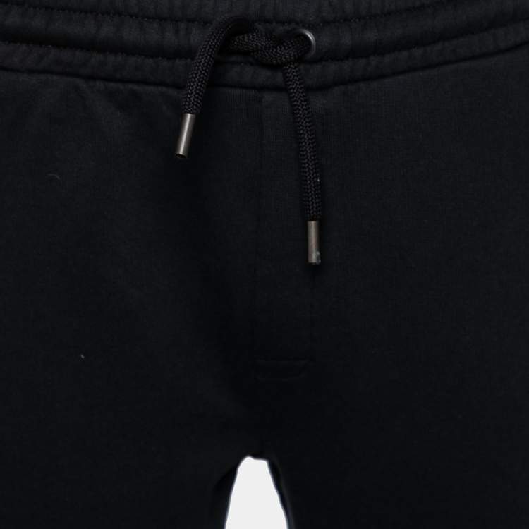 Pre Owned Palm Angels Black Cotton Knit Logo Printed Sweatpants M