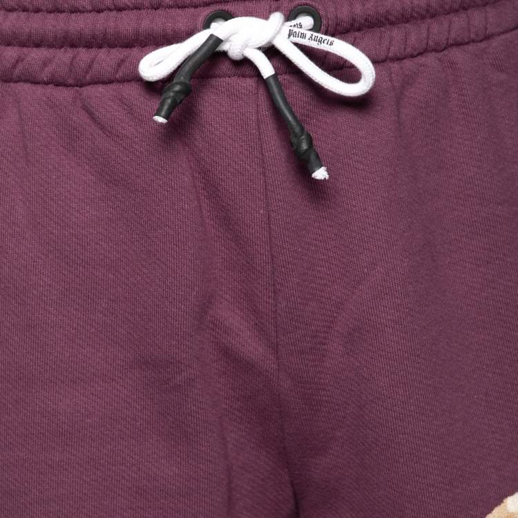 Pre Owned Palm Angels Purple Cotton Kill The Bear Embroidered Shorts M