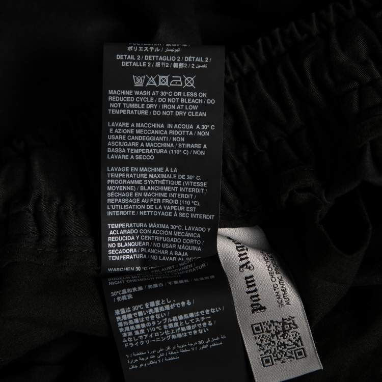 Pre Owned Palm Angels Black Cotton Stripe Trimmed Shorts M