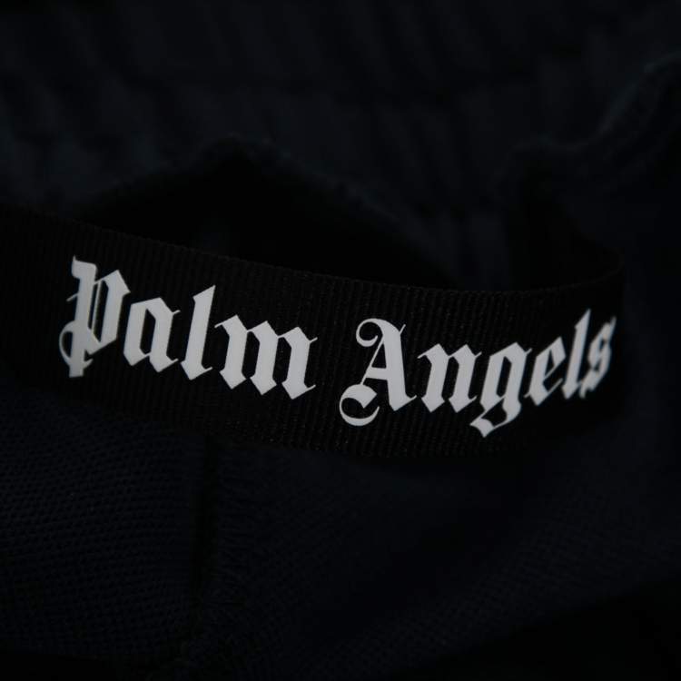 Pre Owned Palm Angels Navy Knit Logo Print Joggers S