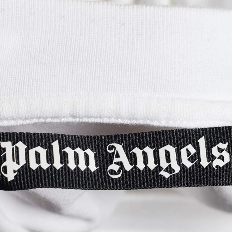 Pre Owned Palm Angels White Pirate Bear Printed Cotton Oversized T-Shirt S