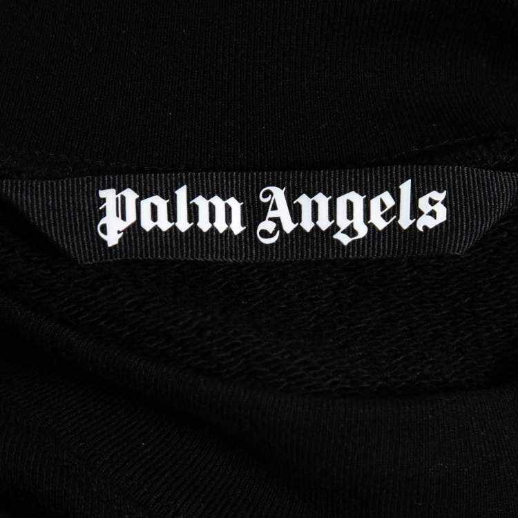 Pre Owned Palm Angels Black Cotton Bear Embroidered Sweatshirt XL