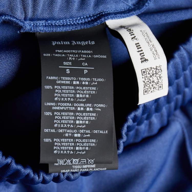 Pre Owned Palm Angels Blue Jersey Side Stripe Detail Track Pants S