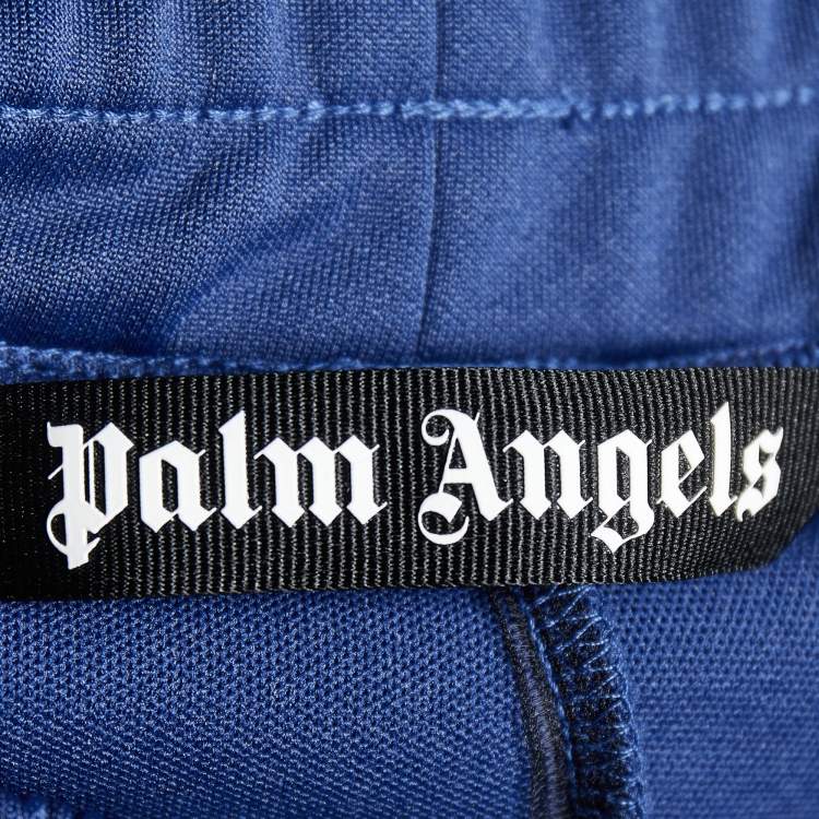 Pre Owned Palm Angels Blue Jersey Side Stripe Detail Track Pants S