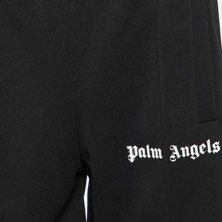 Pre Owned Palm Angels Black Knit Side Striped Bermuda Shorts S