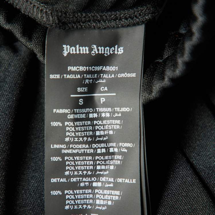 Pre Owned Palm Angels Black Knit Side Striped Bermuda Shorts S