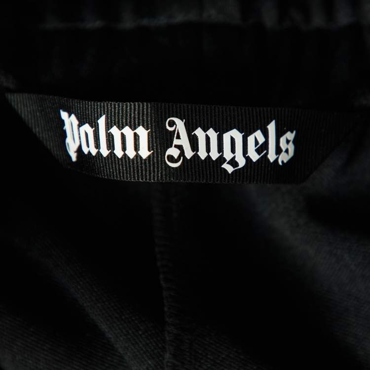 Pre Owned Palm Angels Black Knit Side Striped Bermuda Shorts S