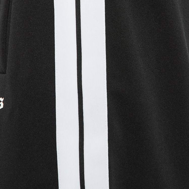 Pre Owned Palm Angels Black Knit Side Striped Bermuda Shorts S