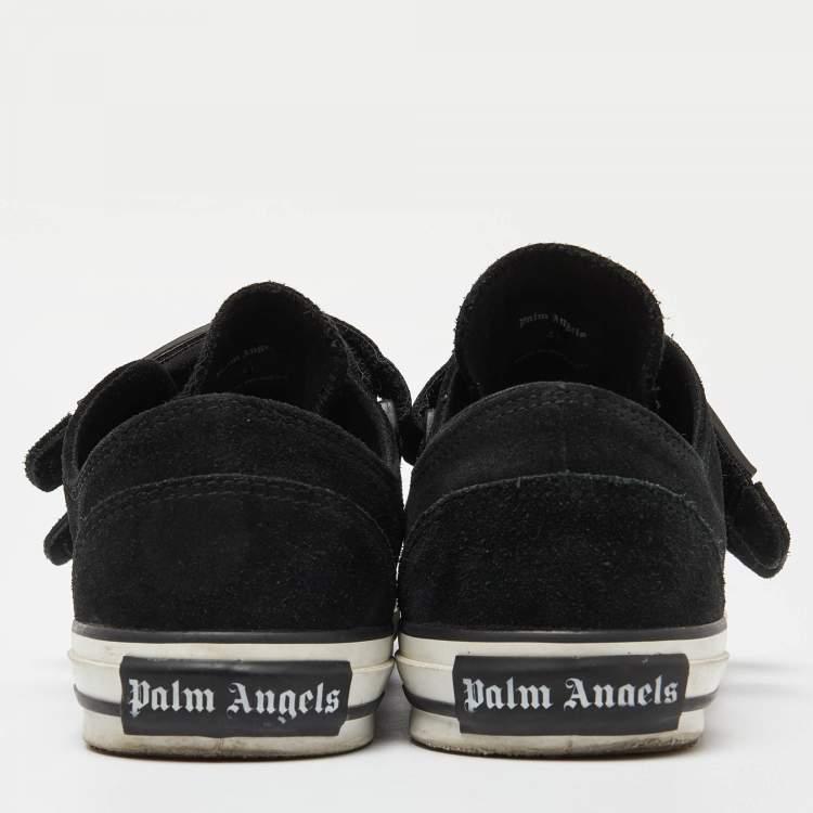 Pre Owned Palm Angels Suede/White Suede Double Velcro Strap Low Top Sneakers Size 41