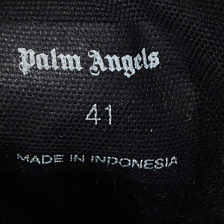 Pre Owned Palm Angels Suede/White Suede Double Velcro Strap Low Top Sneakers Size 41