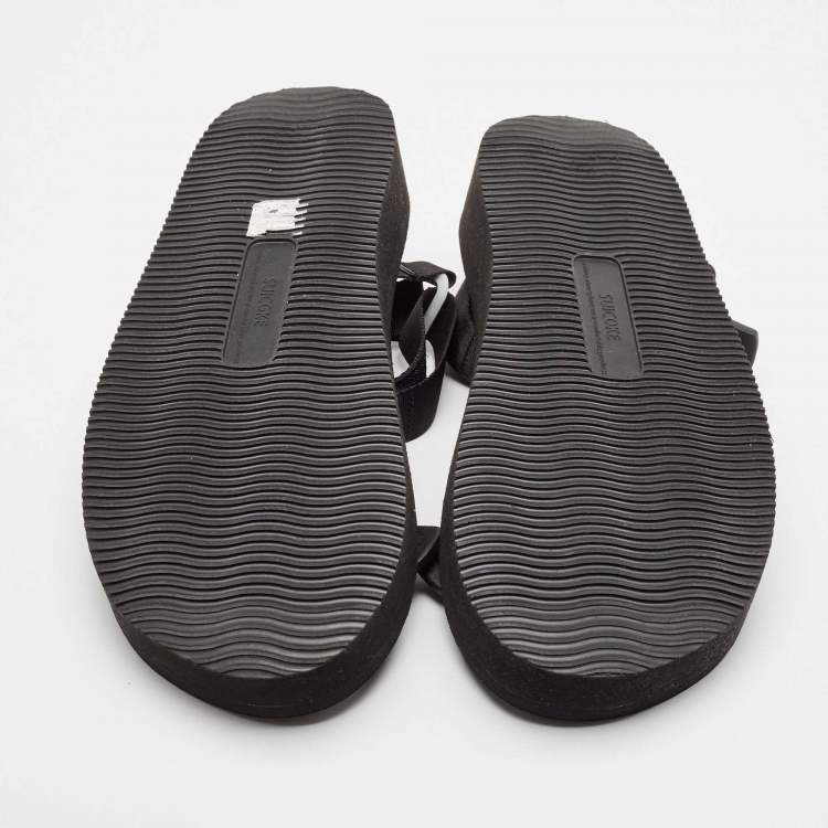 Pre Owned Palm Angels x Suicoke Black Canvas Slide Sandals Size 44