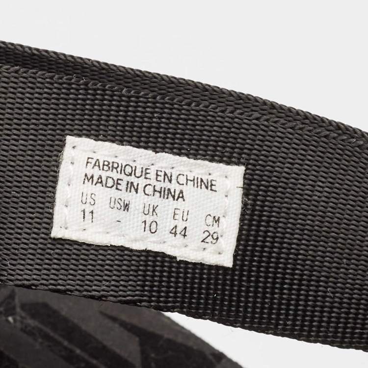 Pre Owned Palm Angels x Suicoke Black Canvas Slide Sandals Size 44