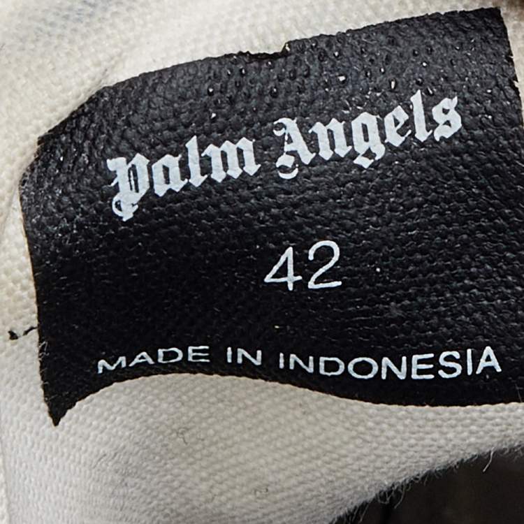Pre Owned Palm Angels White Canvas Vulcanized Low Top Sneakers Size 42