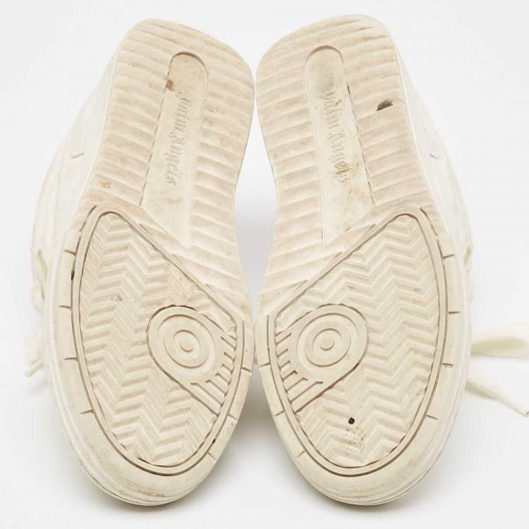 Pre Owned Palm Angels Off White Suede Lace Up Sneakers Size 42