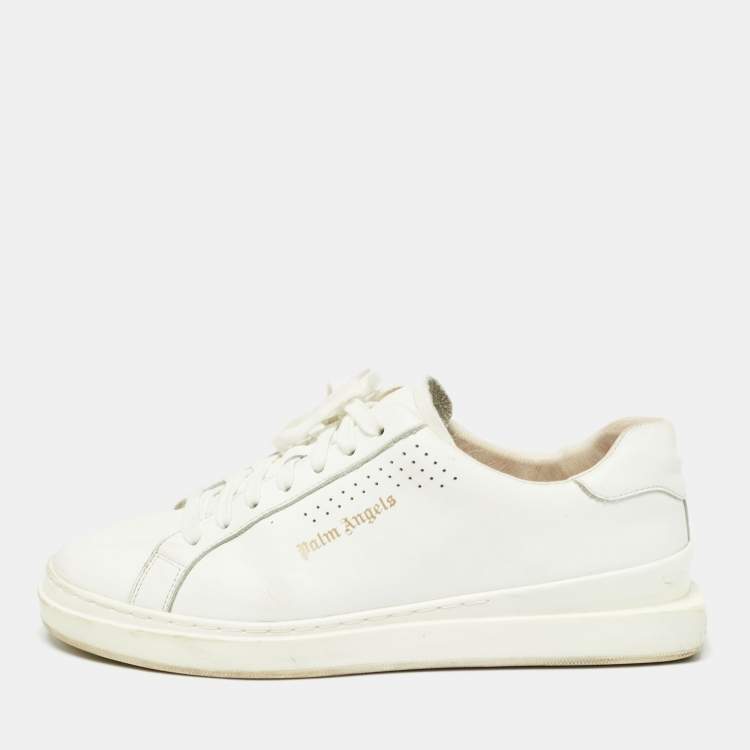 Palm Angels White Leather Two Low Top Sneakers Size 45 Palm Angels | The  Luxury Closet