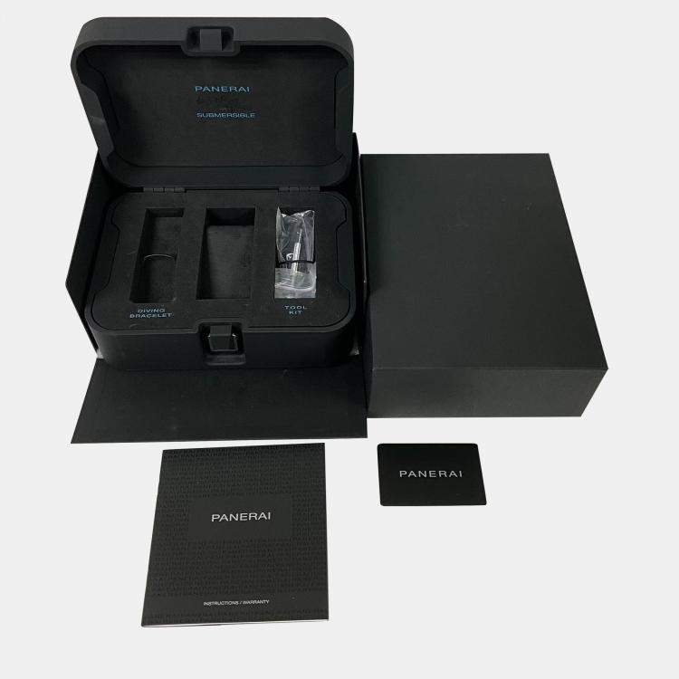 Pre Owned Panerai Black Forged Carbon Luminor Submersible PAM01616 Automatic Men's Wristwatch 47 mm