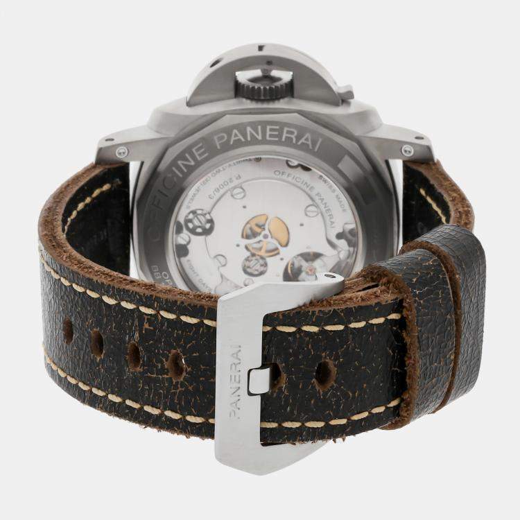 Pre Owned Panerai Black Titanium Luminor PAM00530 Manual Winding Men's Wristwatch 47 mm