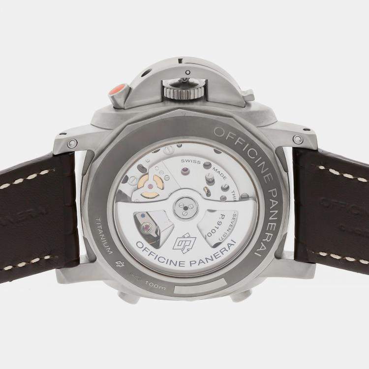 Pre Owned Panerai Black Titanium Luminor PAM00526 Automatic Men's Wristwatch 47 mm