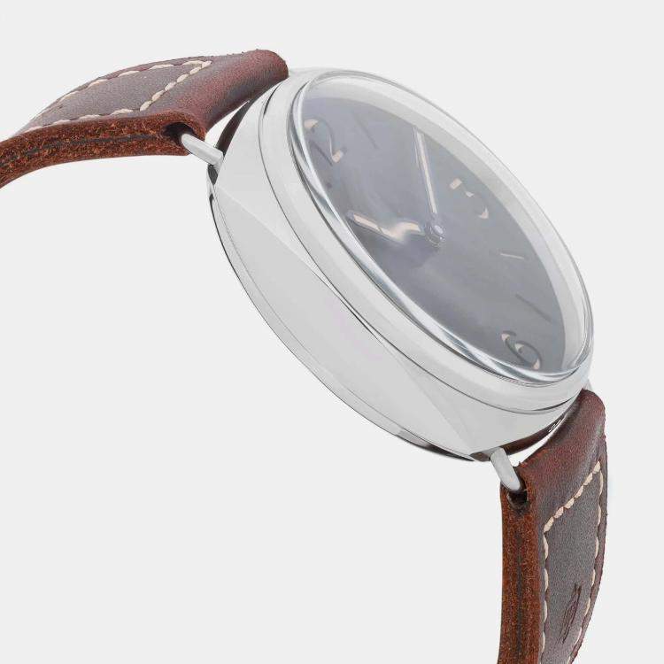 Pre Owned Panerai Black Stainless Steel Radiomir PAM00721 Manual Winding Men's Wristwatch 47 mm