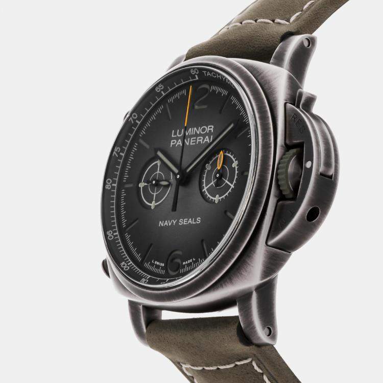 Pre Owned Panerai Luminor Navy Seals PAM 1409 Automatic Men's Wristwatch 44MM