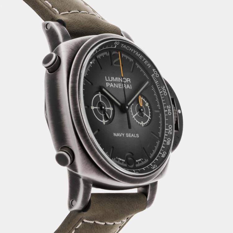 Pre Owned Panerai Luminor Navy Seals PAM 1409 Automatic Men's Wristwatch 44MM