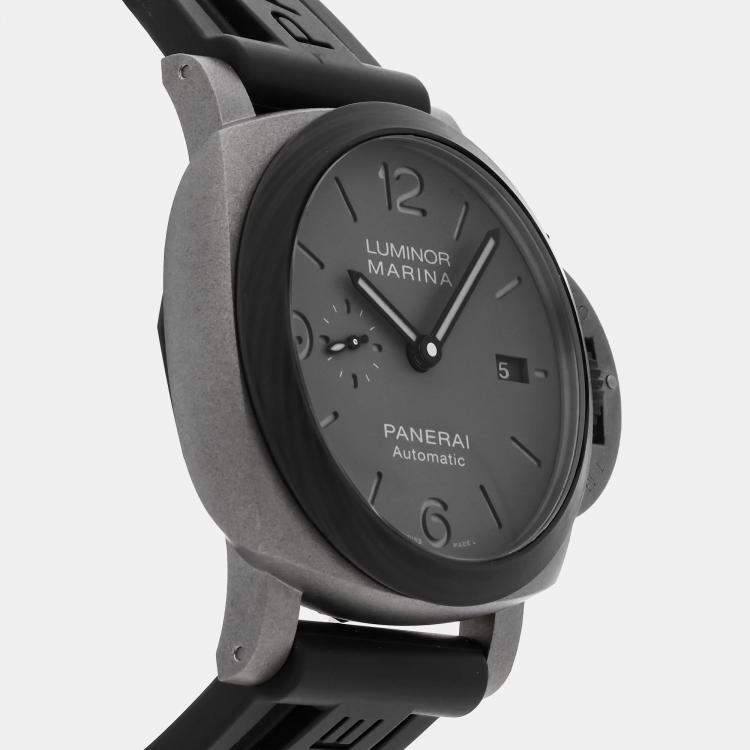 Pre Owned Panerai Luminor Marina TuttoGrigio PAM 1662 Automatic Men's Wristwatch 44MM