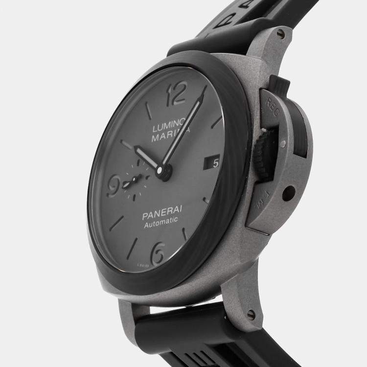 Pre Owned Panerai Luminor Marina TuttoGrigio PAM 1662 Automatic Men's Wristwatch 44MM