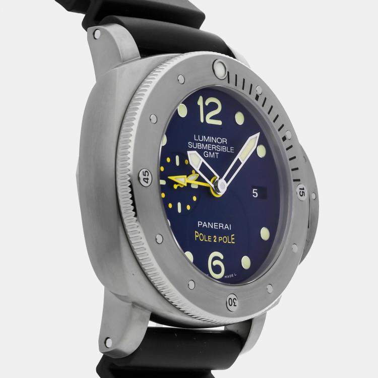 Pre Owned Panerai Luminor Submersible 1950 3 Days GMT PAM 47 mm Automatic Men's Wristwatch 47MM