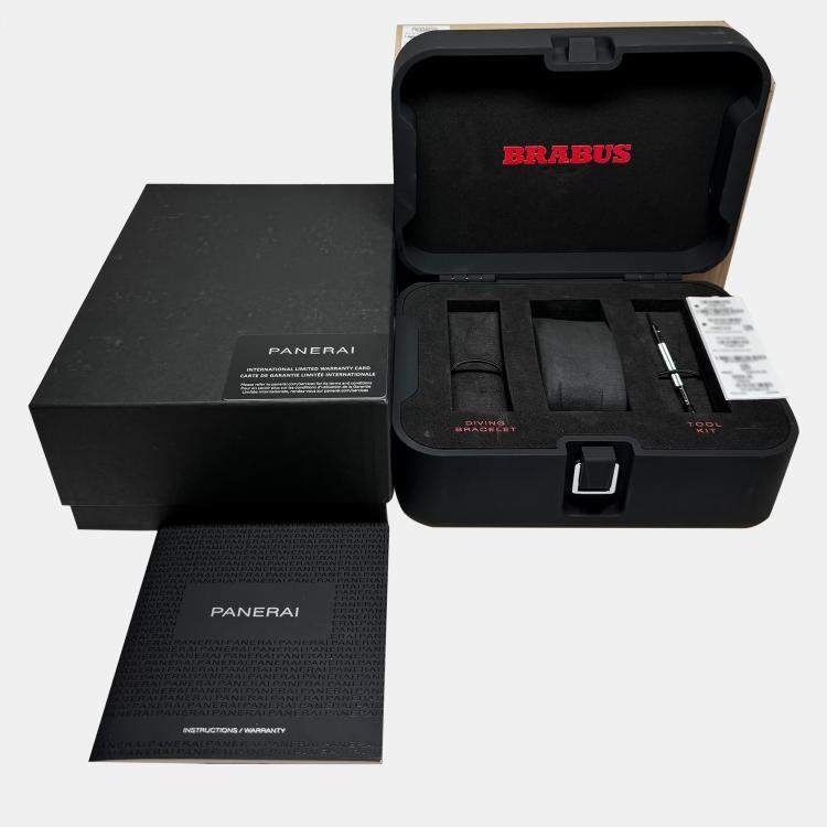 Pre Owned Panerai Submersible S Brabus Black Ops Edition Carbotech PAM1240 Automatic Carbotech Skeleton Dial Men's Wristwatch 47mm